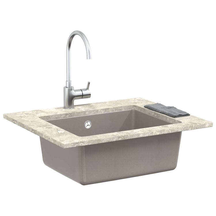 Evier Vidaxx gris 530 x 460 mm 80% quartz et 20% résine