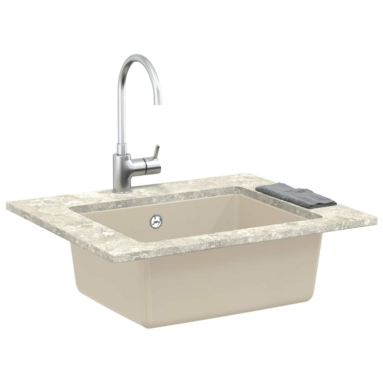 Lavabo Vidaxx beige 530 x 460 mm 80% quartz et 20% résine