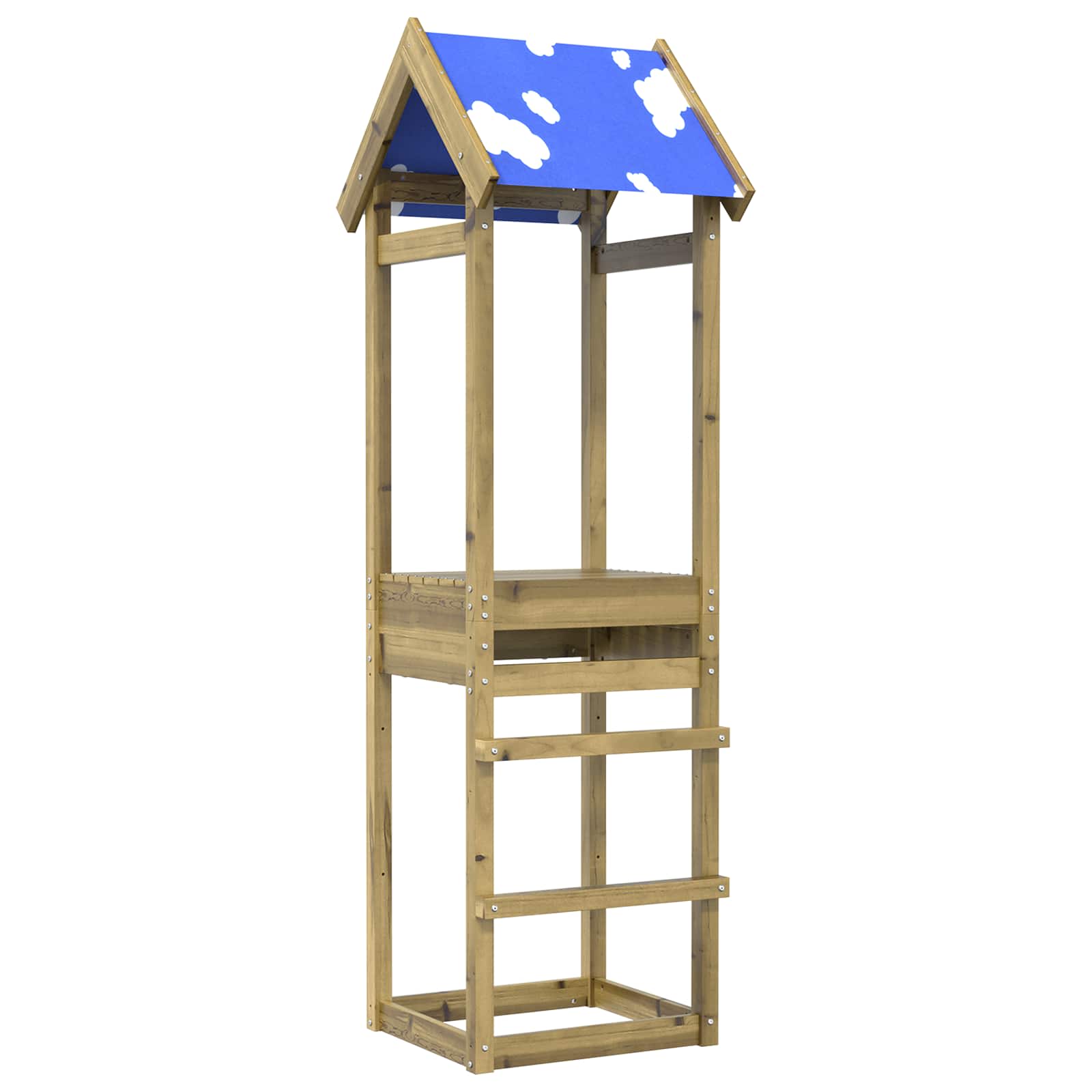 Tour de jeu Vidaxl marron en bois massif imprégné