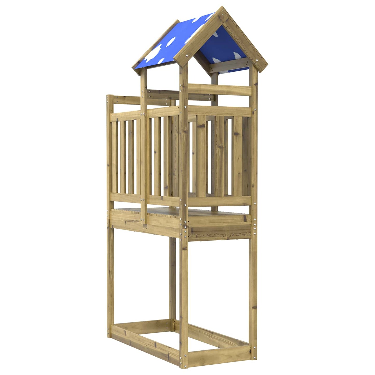 Tour de jeu Vidaxl marron en bois massif imprégné