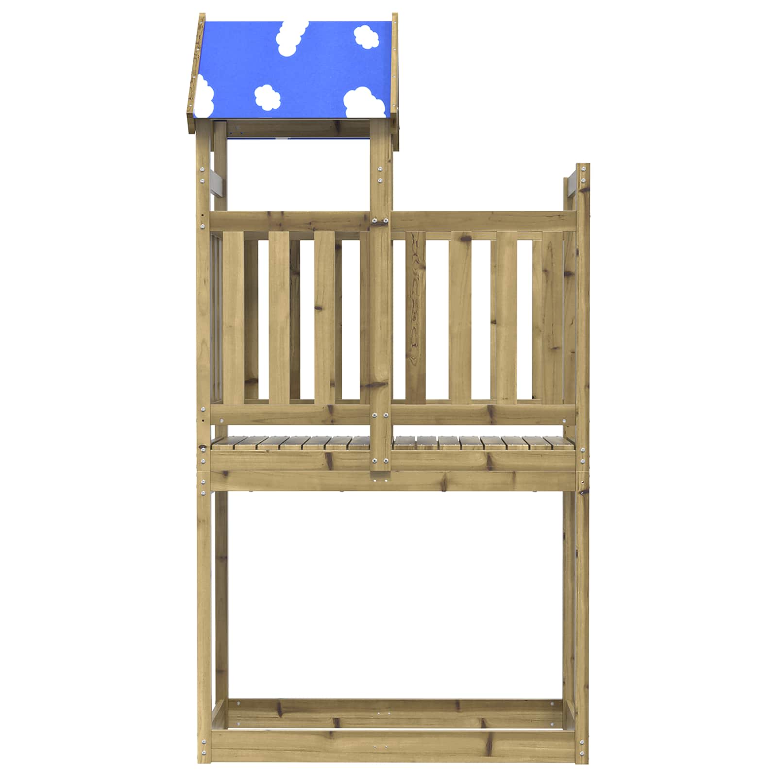 Tour de jeu Vidaxl marron en bois massif imprégné