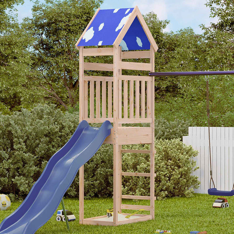 Vidaxx tour de jeu marron 52,5 x 85 x 265 cm bois de pin massif