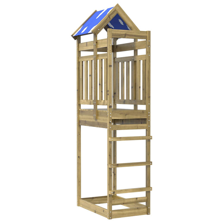Vidaxl tour de jeu marron 52,5 x 85 x 239 cm bois massif imprégné
