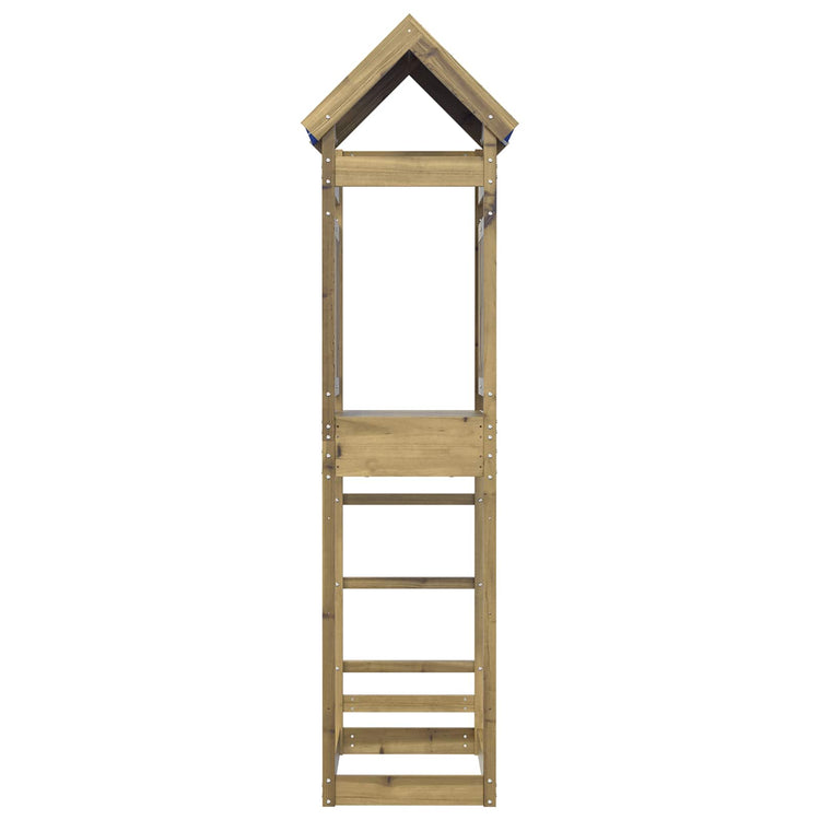 Vidaxl tour de jeu marron 52,5 x 85 x 239 cm bois massif imprégné