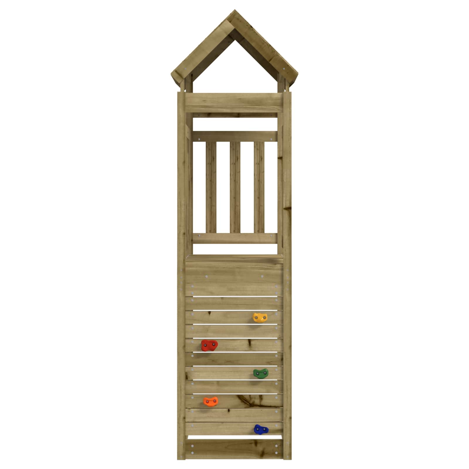 Vidaxl tour de jeu marron 53 x 110,5 x 214 cm bois massif imprégné