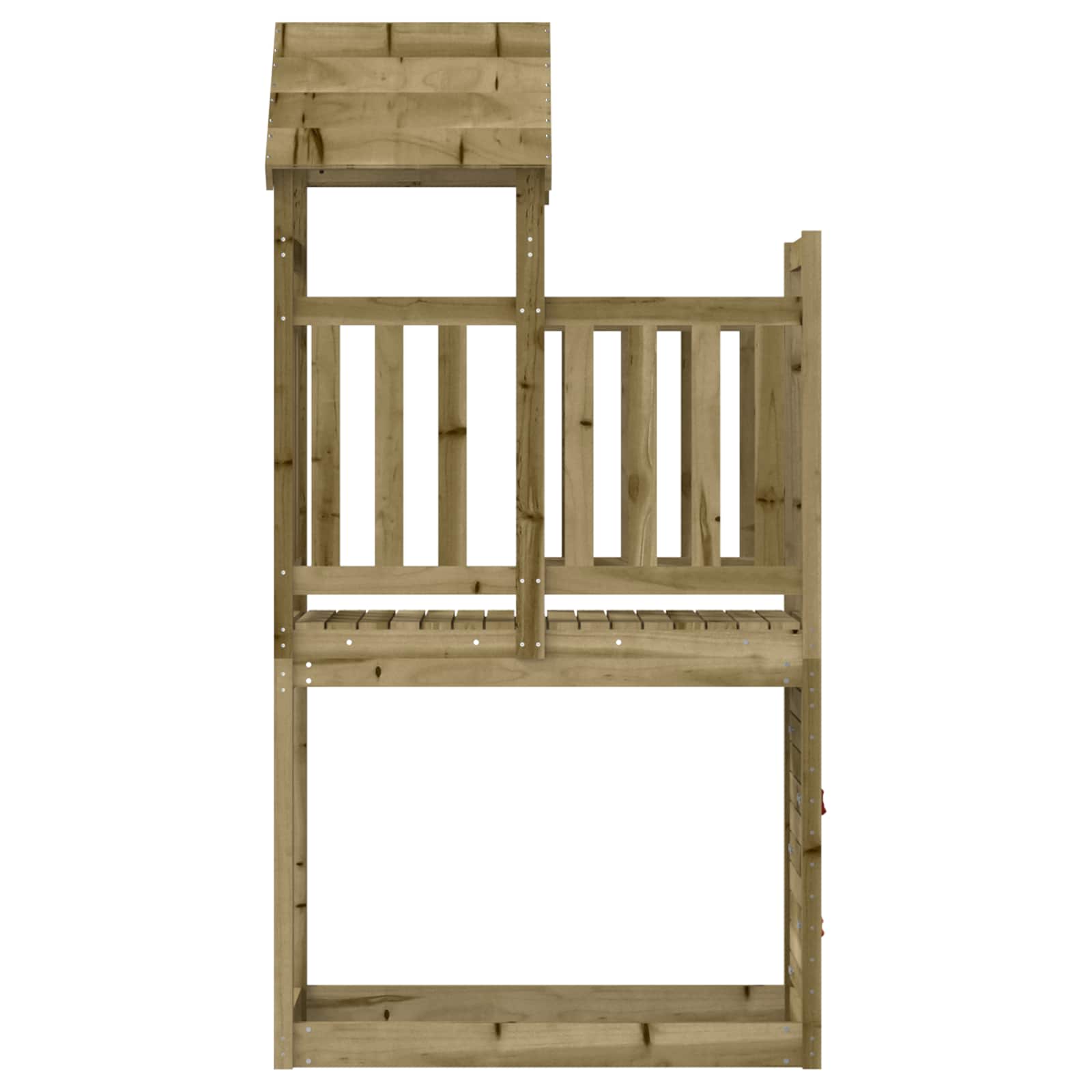 Vidaxl tour de jeu marron 53 x 110,5 x 214 cm bois massif imprégné
