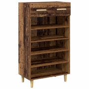 Vidaxxl armoire à chaussures avec tiroir vieux bois 60 x 35 x 105 cm bois traité - afbeelding 2