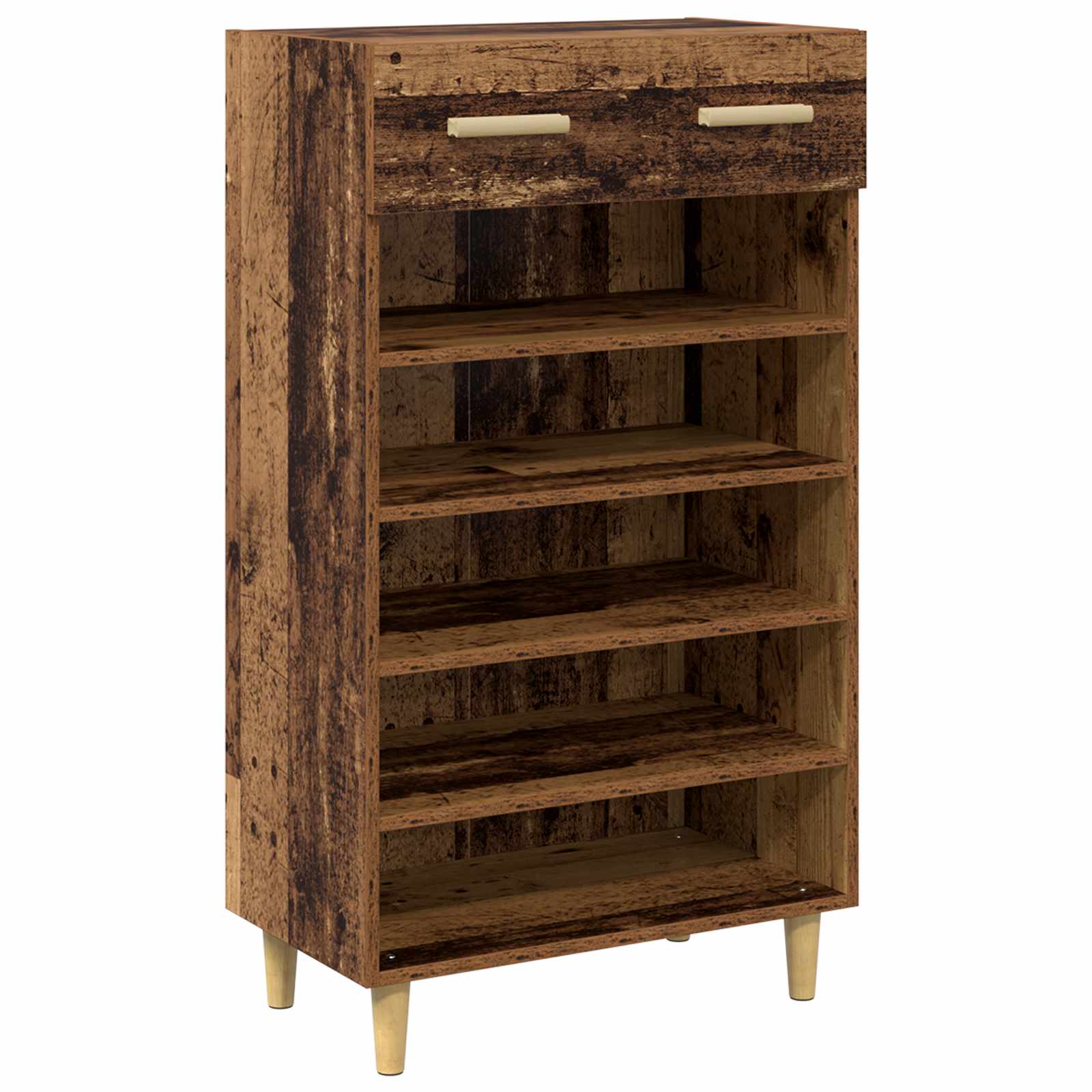 Vidaxxl armoire à chaussures avec tiroir vieux bois 60 x 35 x 105 cm bois traité