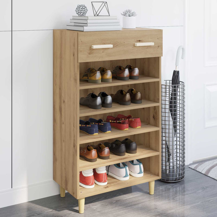 Vidaxx meuble à chaussures chêne traditionnel 60 x 35 x 105 cm bois d'ingénierie