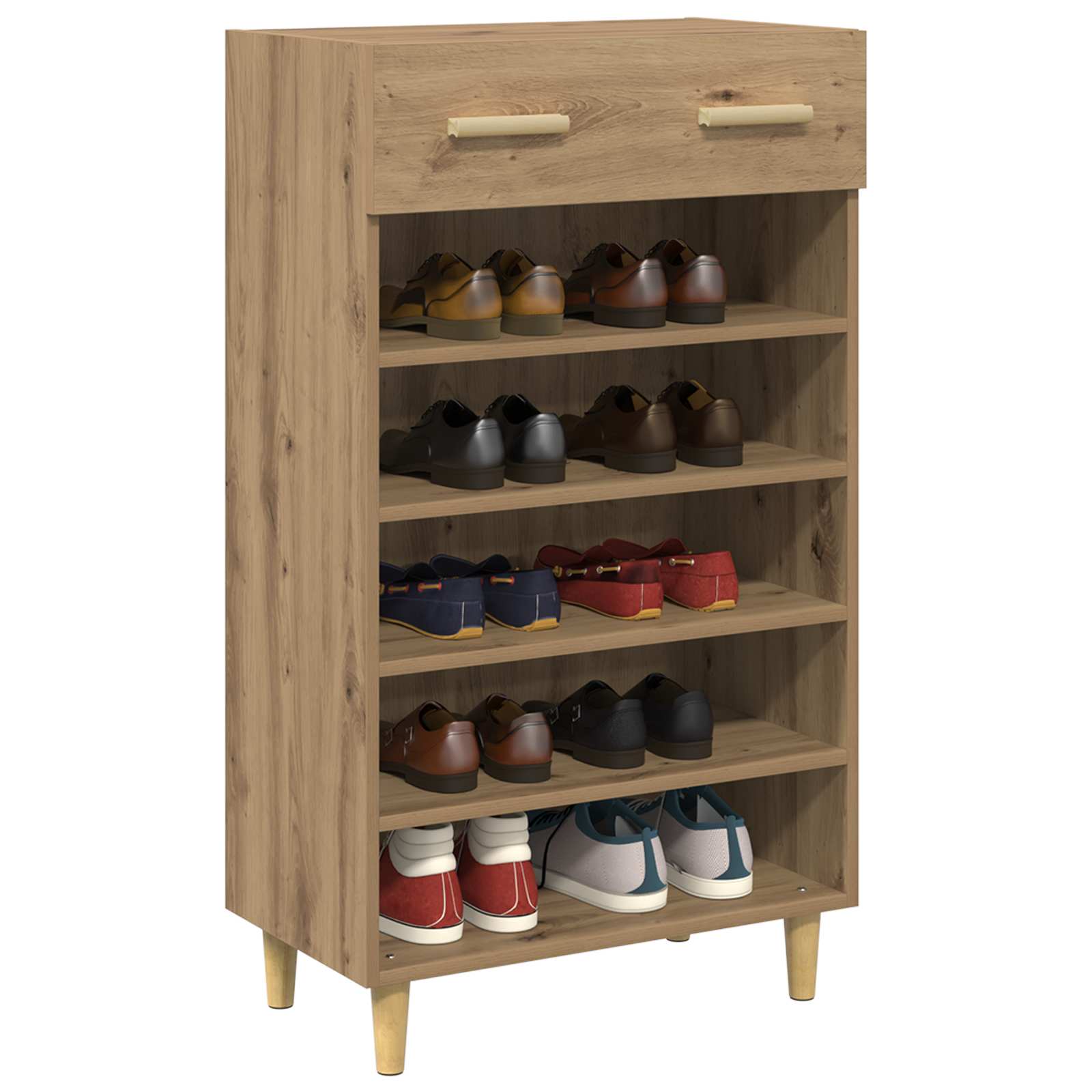 Vidaxx meuble à chaussures chêne traditionnel 60 x 35 x 105 cm bois d'ingénierie