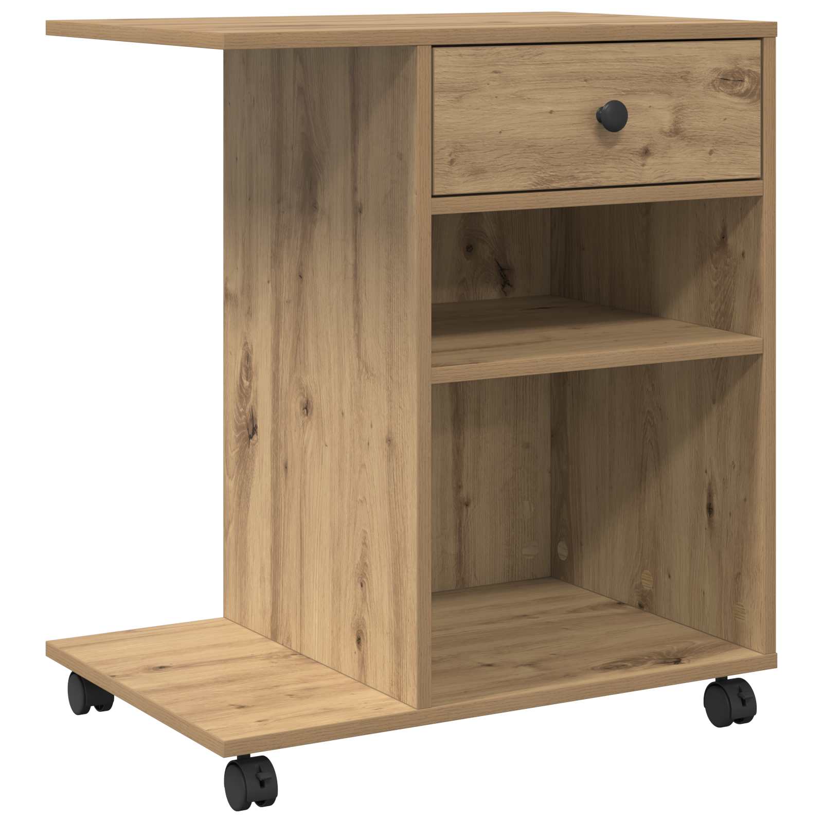 Vidaxxl support d'imprimante chêne artisanal 60 x 40 x 68,5 cm bois d'ingénierie