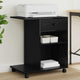 Vidaxl support d'imprimante chêne noir uni 60 x 40 x 68,5 cm bois fini