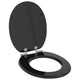 Vidaxx abattant de toilette à fermeture douce noir 44 x 38 cm panneau MDF