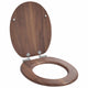 Vidaxx abattant de toilette à fermeture douce marron 44 x 38 cm panneau MDF