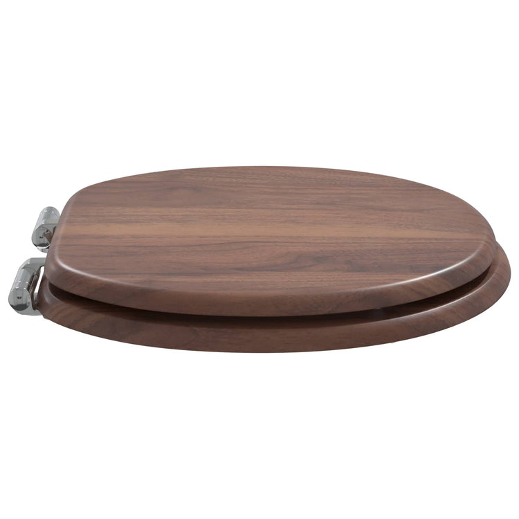 Vidaxx abattant de toilette à fermeture douce marron 44 x 38 cm panneau MDF