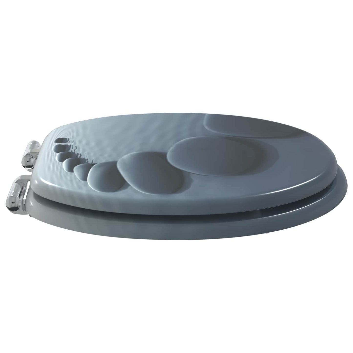 Vidaxx abattant de toilette à fermeture douce gris 44 x 38 cm panneau MDF