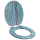 Vidaxx abattant de toilette à fermeture douce bleu 44 x 38 cm panneau MDF
