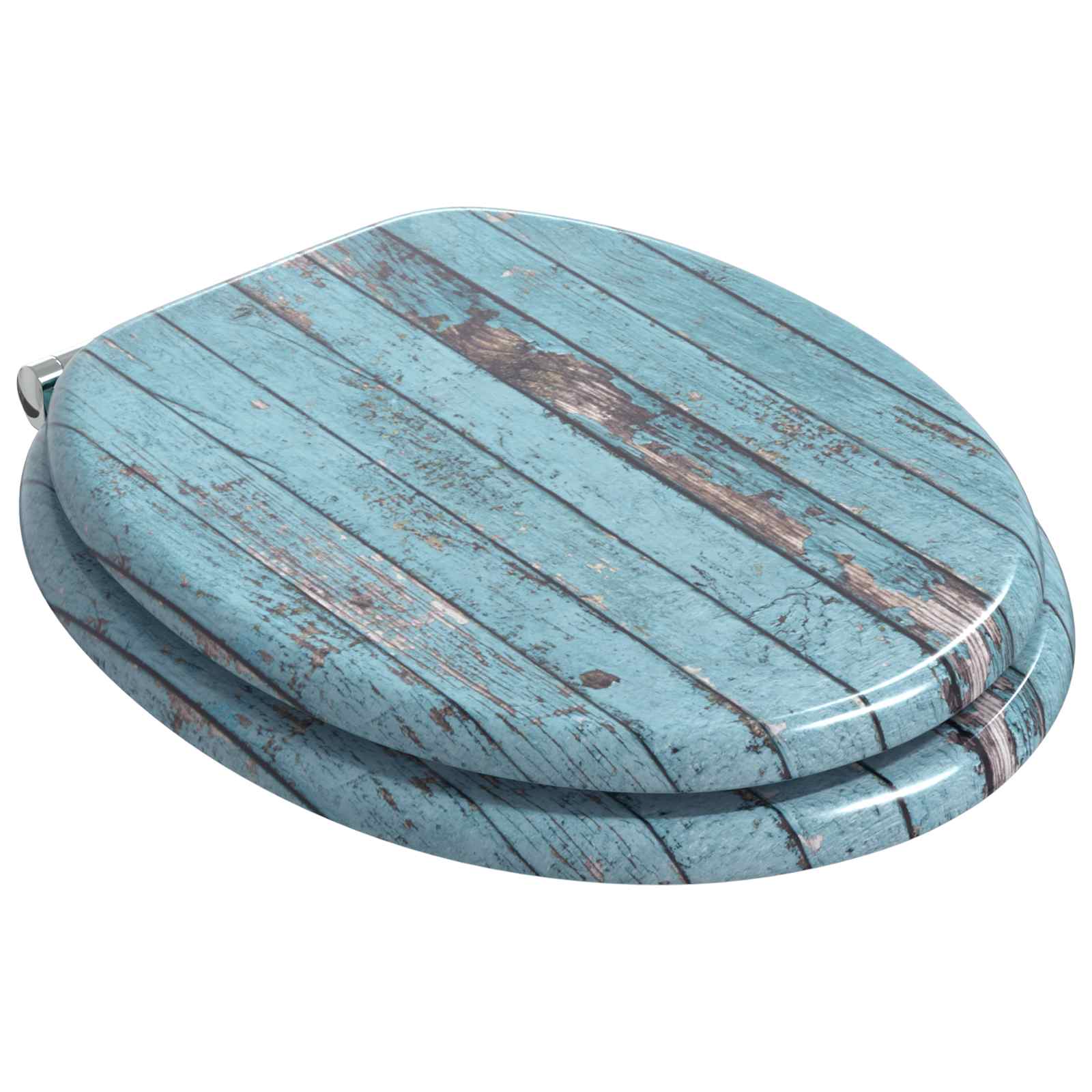 Vidaxx abattant de toilette à fermeture douce bleu 44 x 38 cm panneau MDF