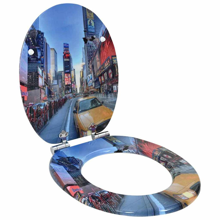 Vidaxx abattant de toilette à fermeture douce multicolore 44 x 38 cm panneau MDF