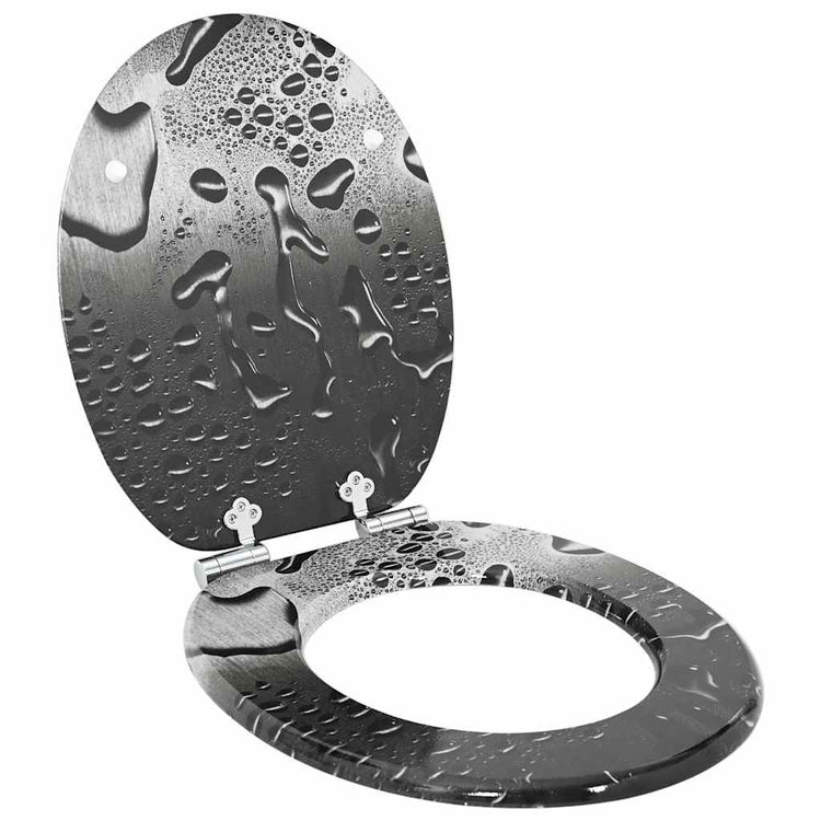 Vidaxx abattant de toilette à fermeture douce gris 44 x 38 cm panneau MDF