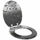 Vidaxx abattant de toilette à fermeture douce gris 44 x 38 cm panneau MDF