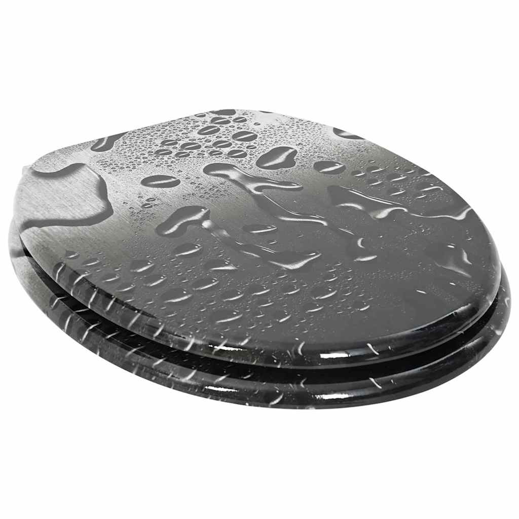 Vidaxx abattant de toilette à fermeture douce gris 44 x 38 cm panneau MDF