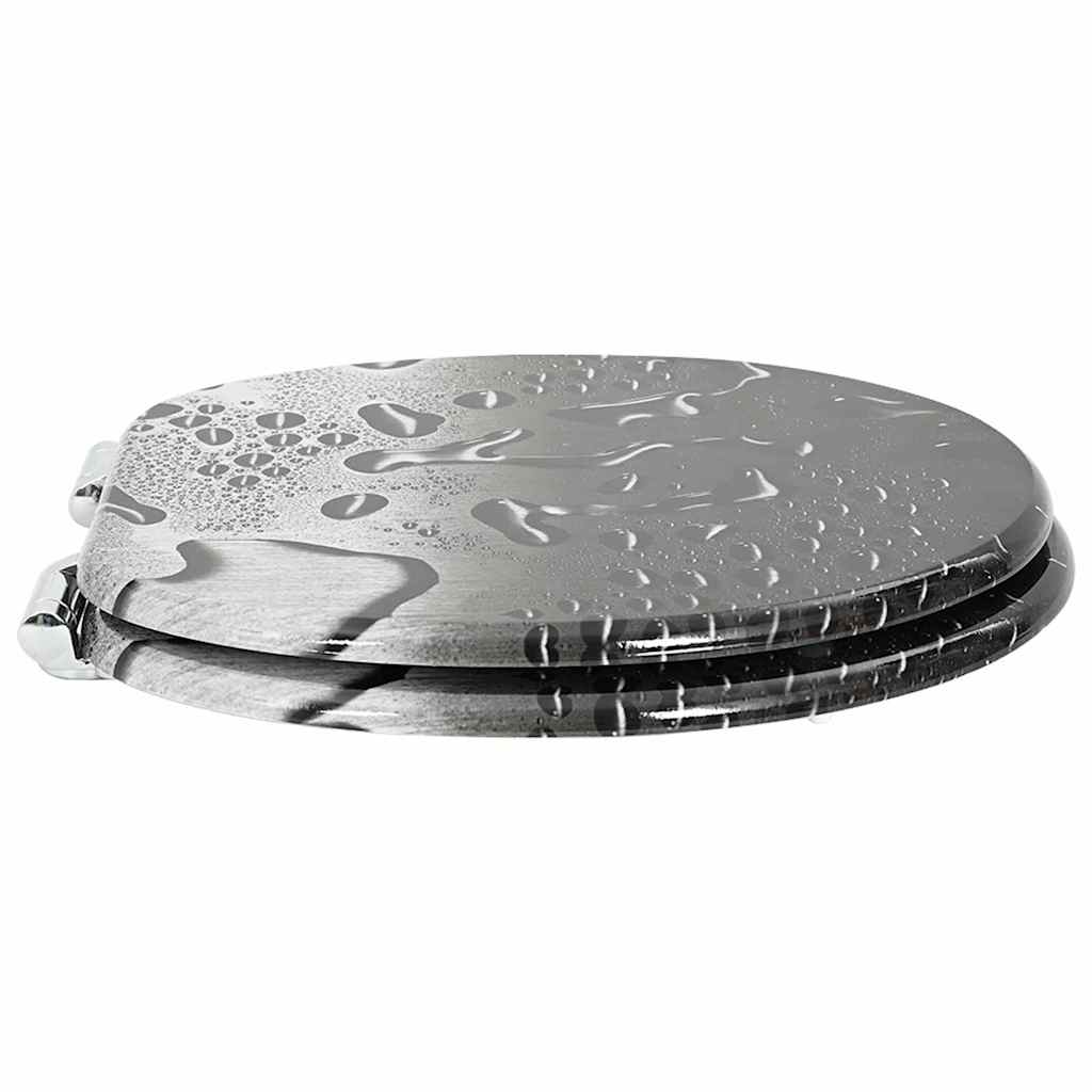 Vidaxx abattant de toilette à fermeture douce gris 44 x 38 cm panneau MDF