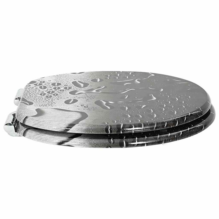 Vidaxx abattant de toilette à fermeture douce gris 44 x 38 cm panneau MDF