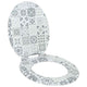 Abattant de toilette Vidaxx soft close porcelaine bleue et blanche 44 x 38 cm