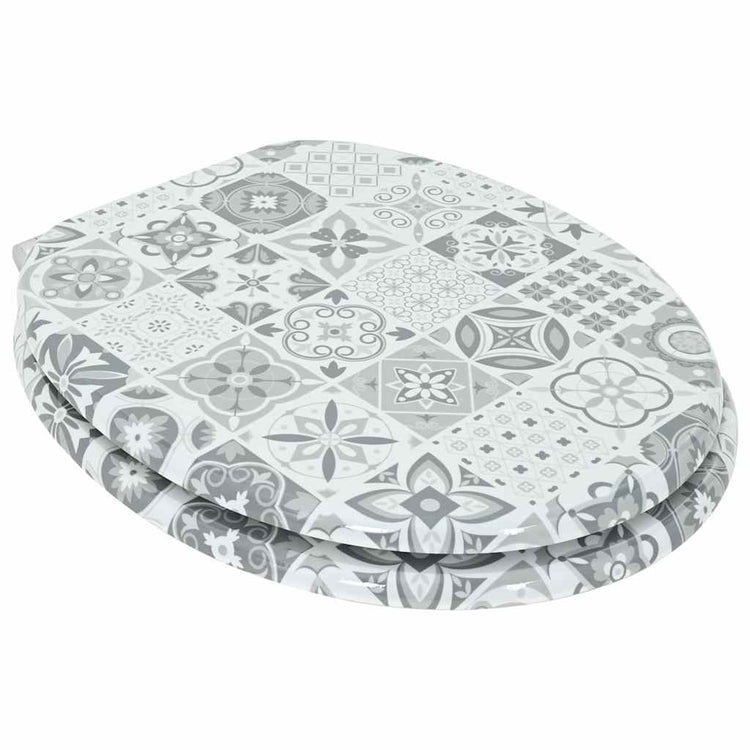 Abattant de toilette Vidaxx soft close porcelaine bleue et blanche 44 x 38 cm