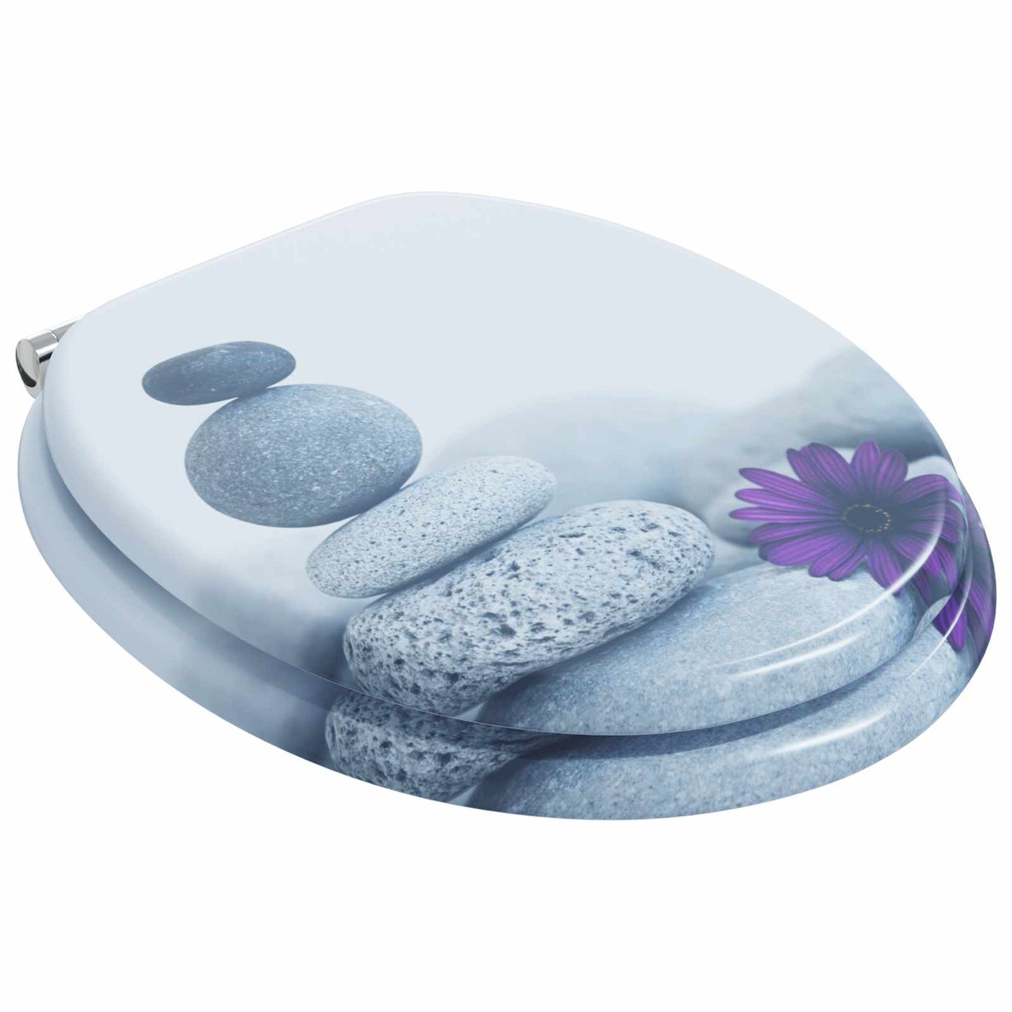 Vidaxx abattant de toilette à fermeture douce gris 44 x 38 cm panneau MDF