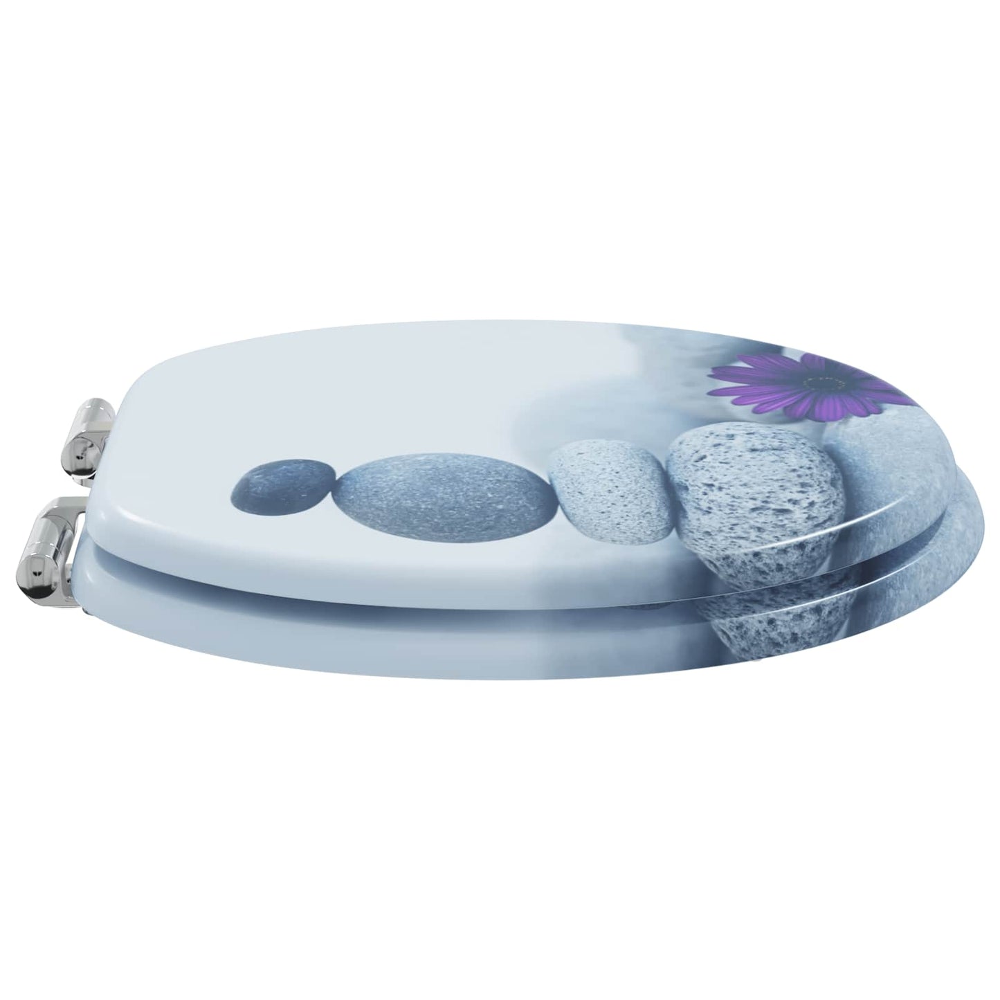 Vidaxx abattant de toilette à fermeture douce gris 44 x 38 cm panneau MDF