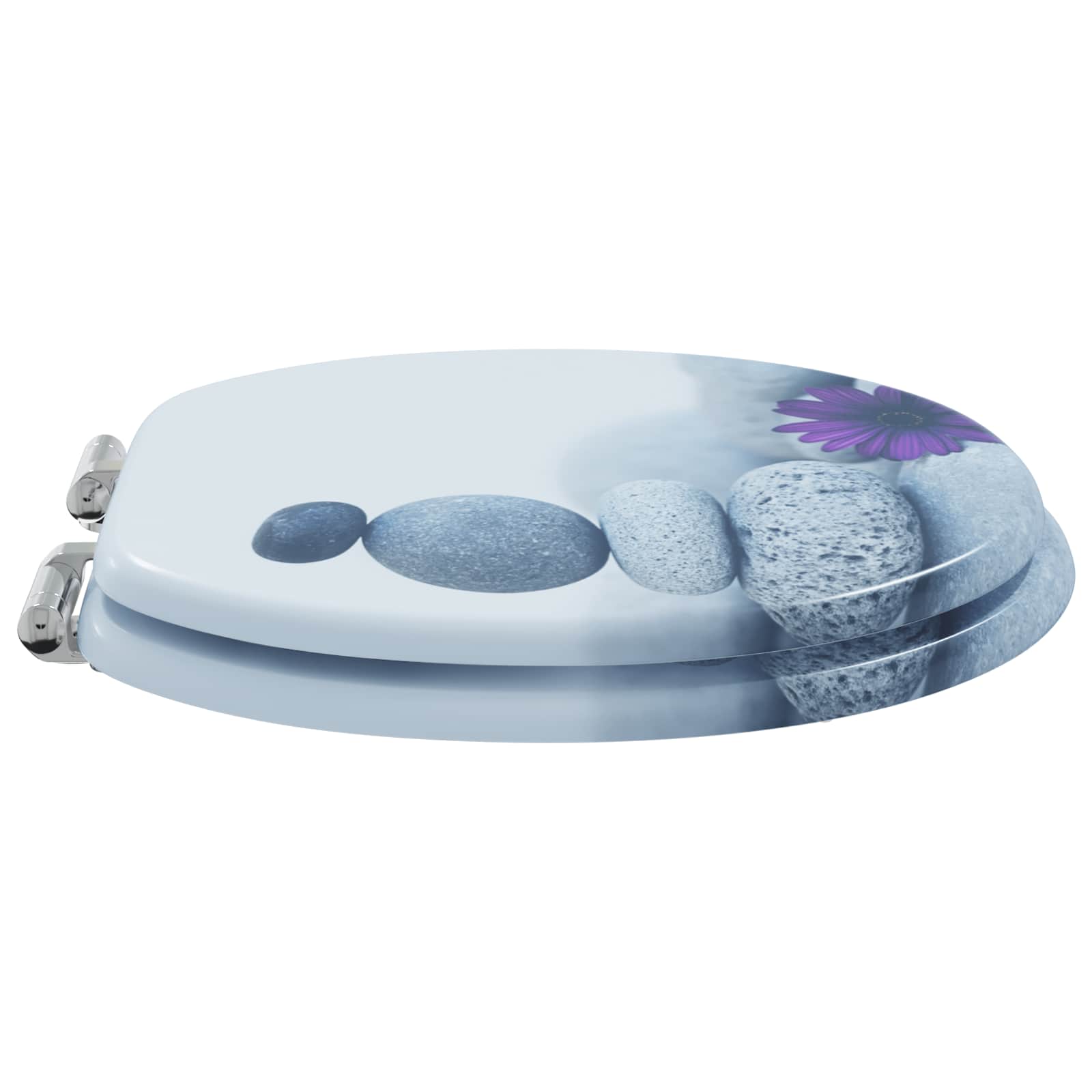 Vidaxx abattant de toilette à fermeture douce gris 44 x 38 cm panneau MDF