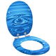Vidaxx abattant de toilette à fermeture douce goutte bleue 44 x 38 cm panneau MDF