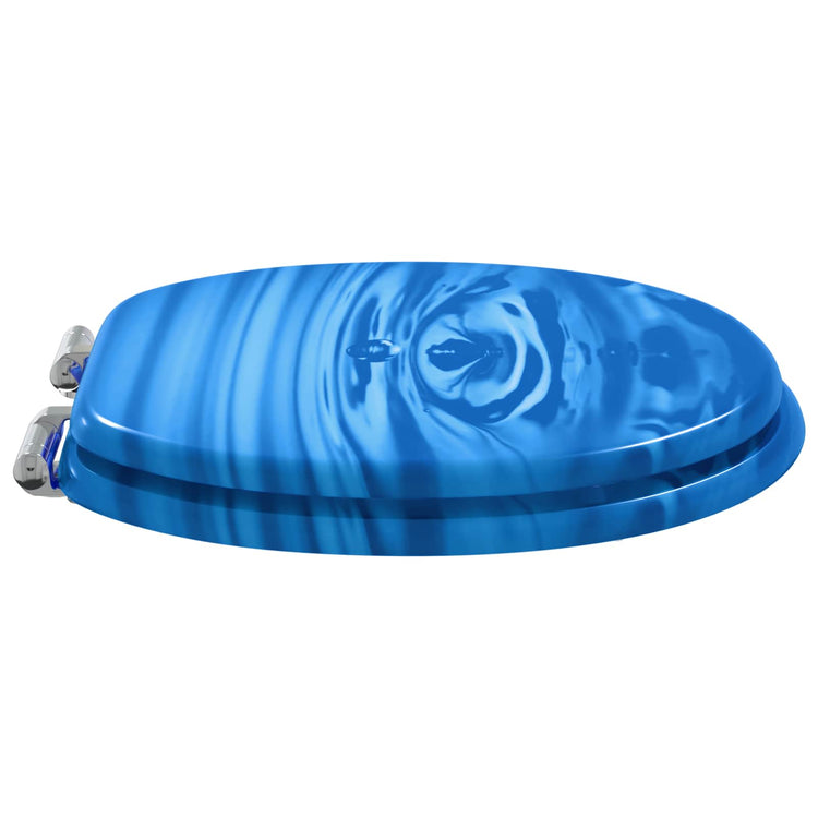 Vidaxx abattant de toilette à fermeture douce goutte bleue 44 x 38 cm panneau MDF
