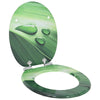 Vidaxx abattant de toilette à fermeture douce goutte verte 44 x 38 cm panneau MDF