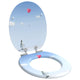 Vidaxx abattant de toilette à fermeture douce bleu 44 x 38 cm panneau MDF