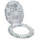Vidaxx abattant de toilette à fermeture douce gris 44 x 38 cm panneau MDF
