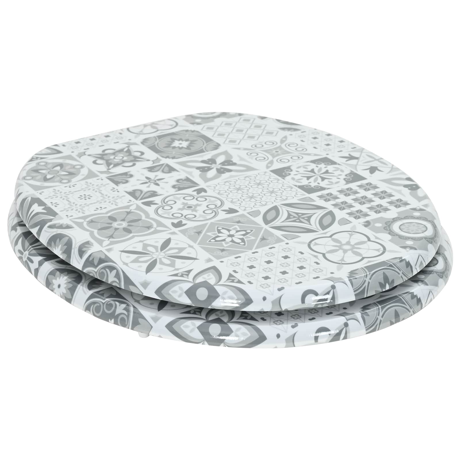Vidaxx abattant de toilette à fermeture douce gris 44 x 38 cm panneau MDF