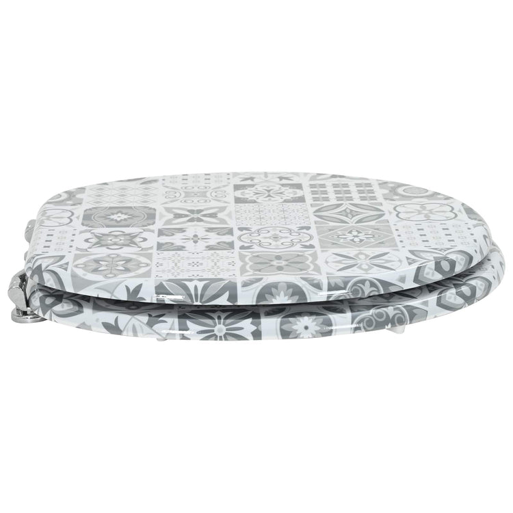 Vidaxx abattant de toilette à fermeture douce gris 44 x 38 cm panneau MDF