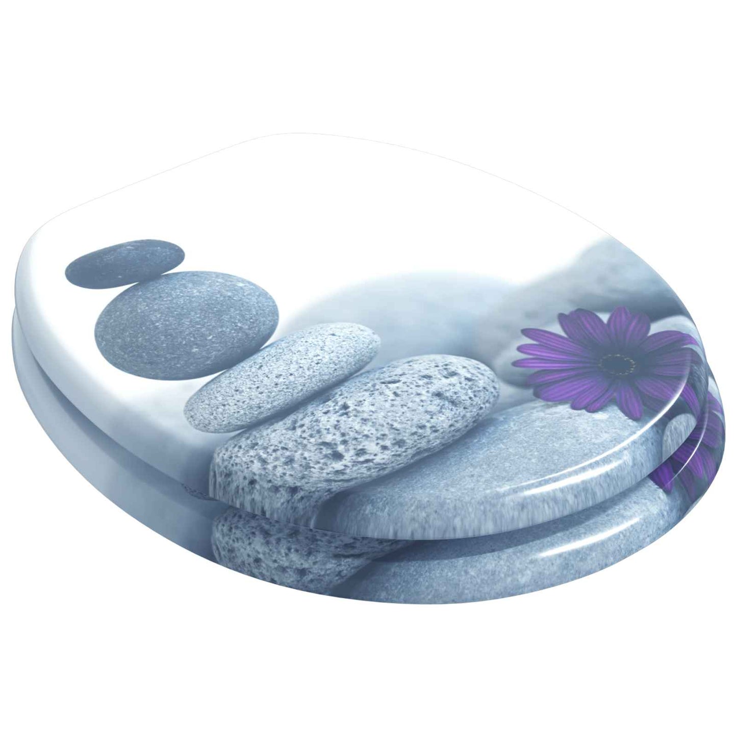 Vidaxx abattant de toilette à fermeture douce gris 44 x 38 cm panneau MDF