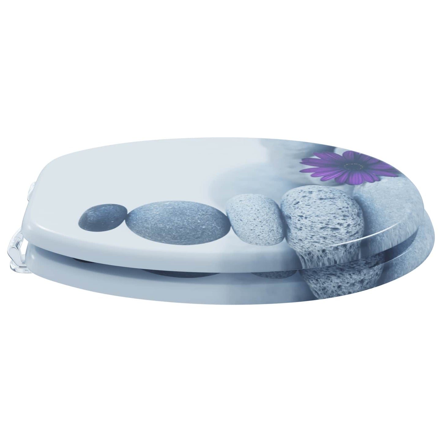 Vidaxx abattant de toilette à fermeture douce gris 44 x 38 cm panneau MDF