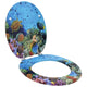 Vidaxx abattant de toilette à fermeture douce bleu profond 44 x 38 cm panneau MDF