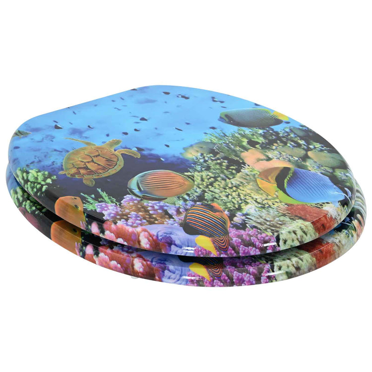 Vidaxx abattant de toilette à fermeture douce bleu profond 44 x 38 cm panneau MDF