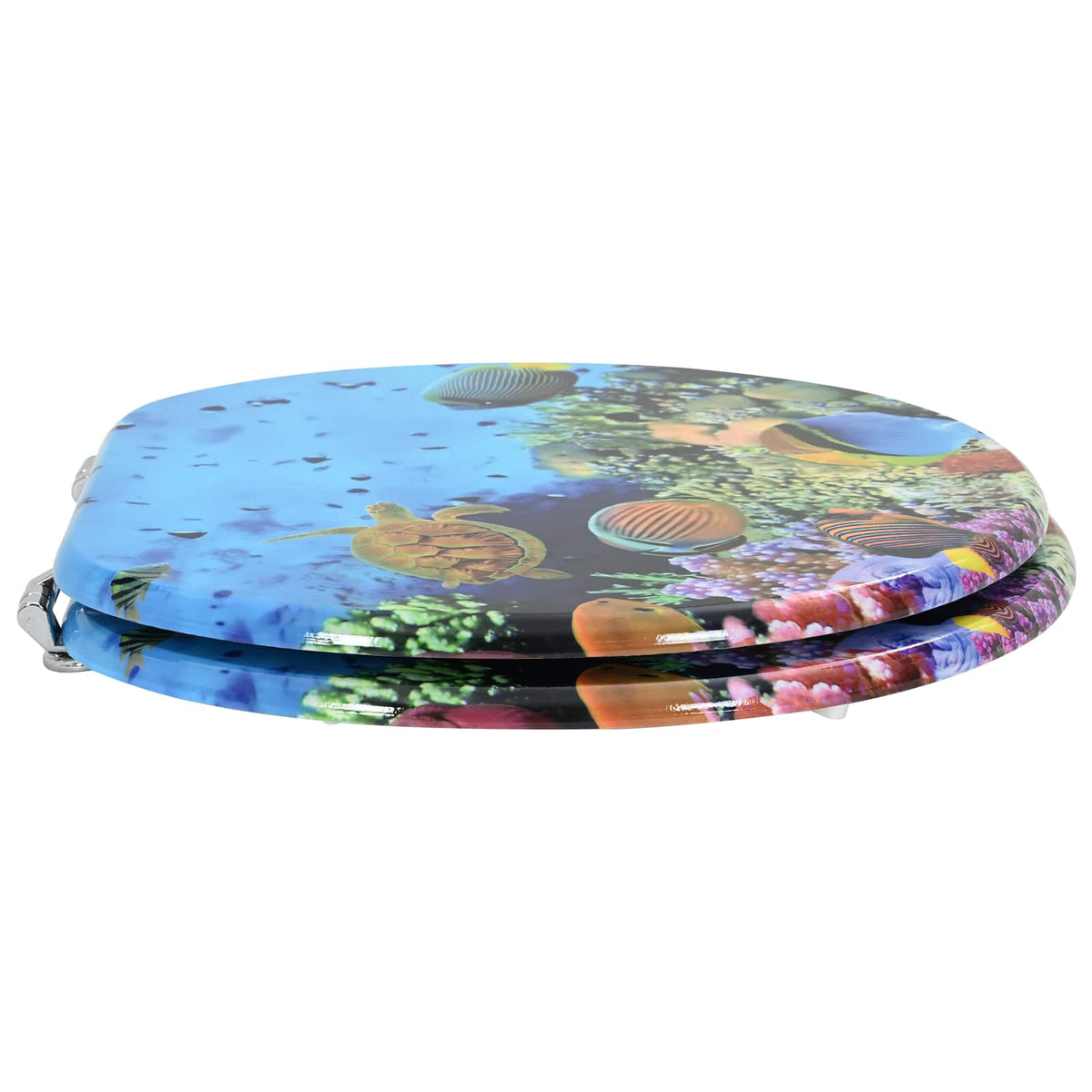 Vidaxx abattant de toilette à fermeture douce bleu profond 44 x 38 cm panneau MDF