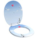 Vidaxx abattant de toilette à fermeture douce bleu 44 x 38 cm panneau MDF