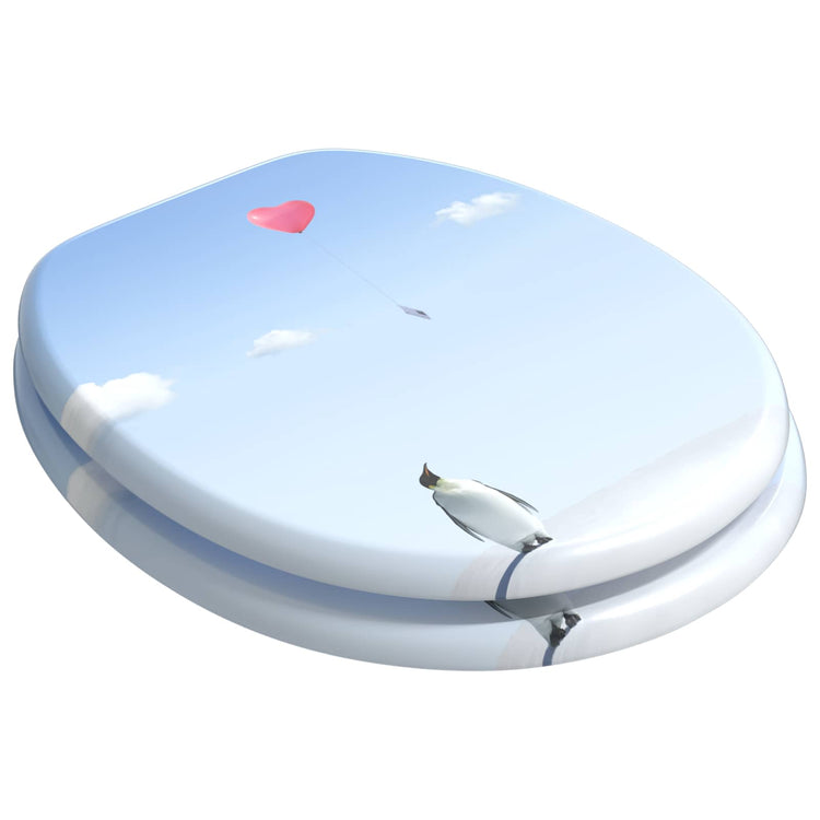 Vidaxx abattant de toilette à fermeture douce bleu 44 x 38 cm panneau MDF