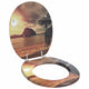 Vidaxx abattant de toilette à fermeture douce orange 44 x 38 cm panneau MDF