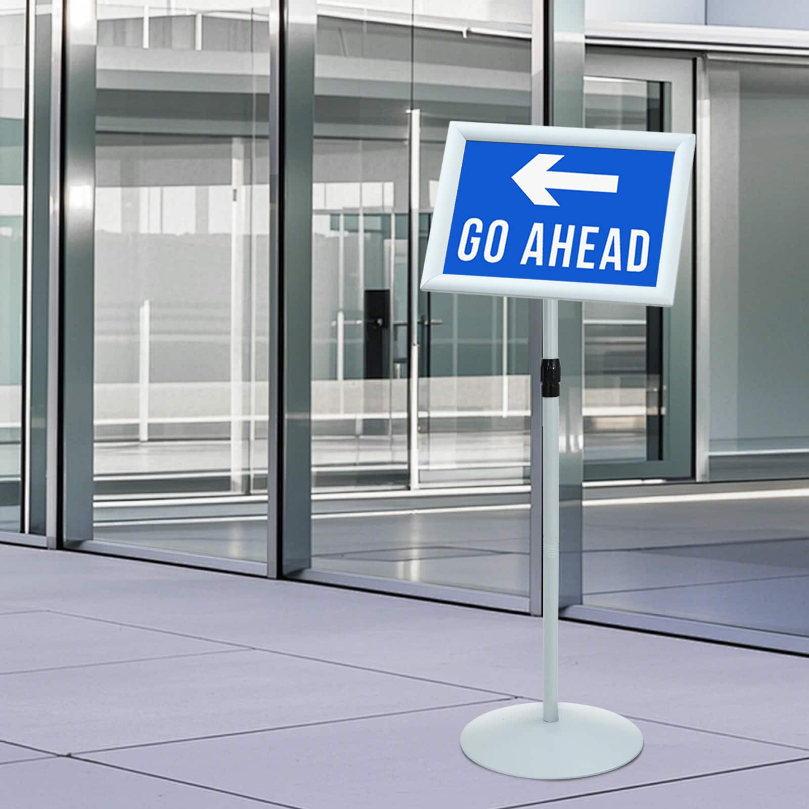 VidaXL porte-affiche sur pied argent 33 x 33 x 126 cm PVC et acier