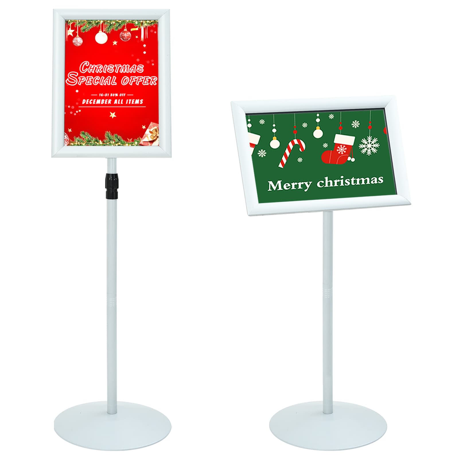 VidaXL porte-affiche sur pied argent 33 x 33 x 126 cm PVC et acier
